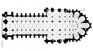 Plan de la Cathédrale de Reims. France