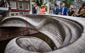 Nederland, Amterdam, 15/07/2021, Queen Maxima opens the 3D-printed MX3D Bridge. foto Jan de Groen